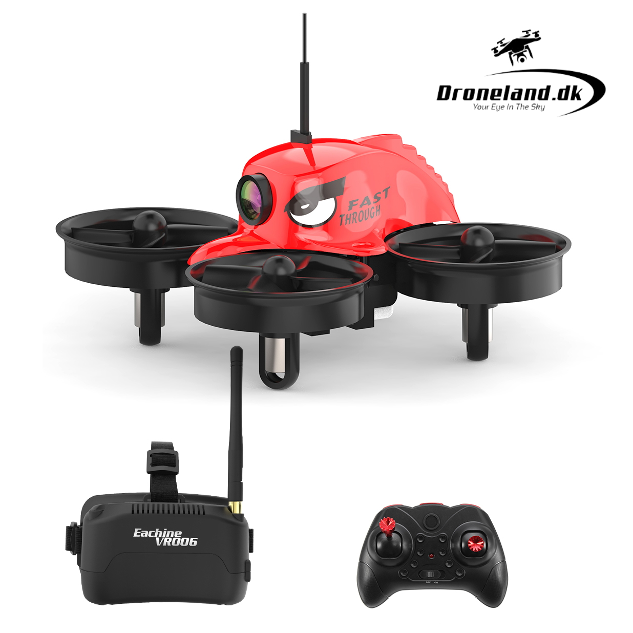 FPV drone racing sæt med Eachine E013 indendørs FPV Drone + FPV Briller + Fjernkontrol